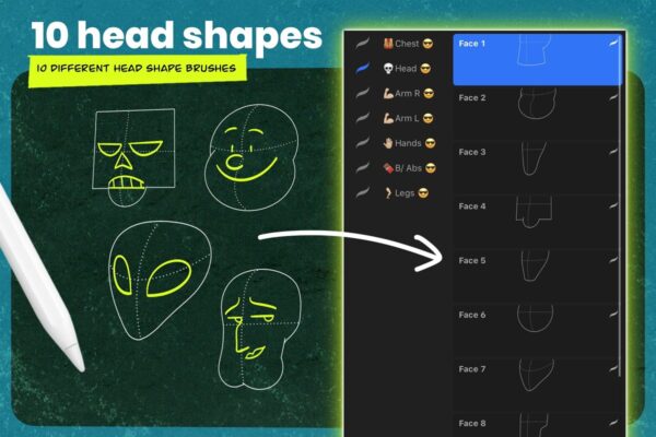 SUPERHERO Character builder TOOLKIT (60 brush) - Image 3