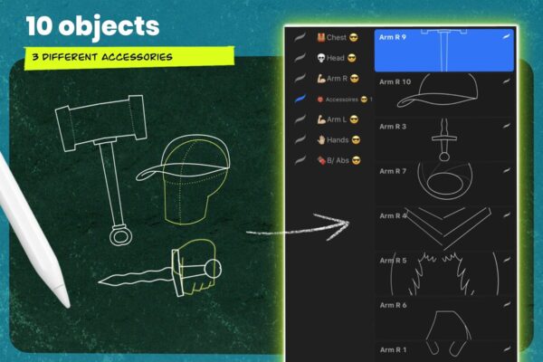 SUPERHERO Character builder TOOLKIT (60 brush) - Image 9